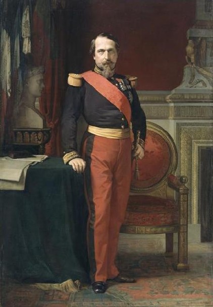 Napoléon III (1808-1873), empereur des Français (1852-1870) en uniforme de général de brigade, dans son Grand Cabinet aux Tuileries, en 1862 par Hippolyte Flandrin