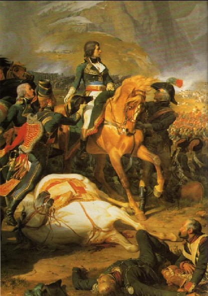 Bonaparte à la bataille de Rivoli le 14 janvier 1797