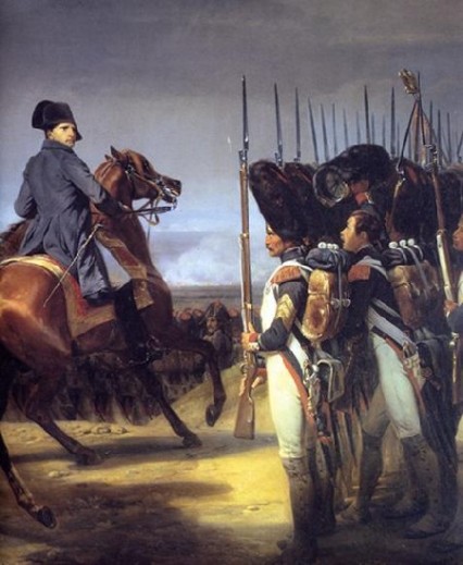 L’Empereur Napoléon passe en revue la garde impériale à Iéna
