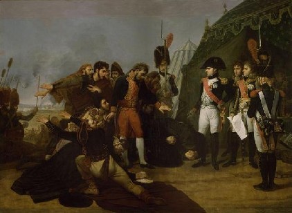 L’empereur Napoléon Ier (1769-1821) reçoit la capitulation de Madrid, le 4 décembre 1808 (guerre d’Espagne)