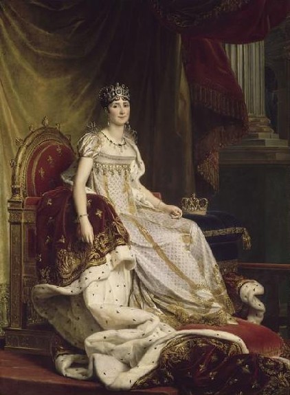 L’Impératrice Joséphine, impératrice des Français (1763-1814) en grand costume Impérial assise sur son trône par le baron François Pascal Simon Gérard