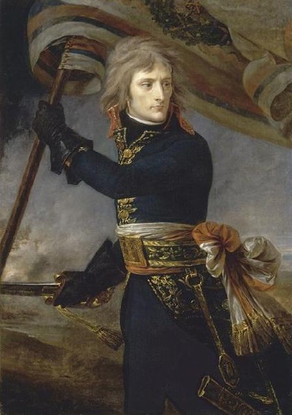 Le Général Napoléon Bonaparte (1769-1821) au pont d’Arcole, le 17 novembre 1796
