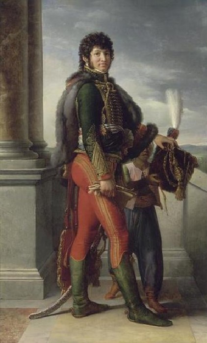 Joachim Murat en uniforme de hussard (1767-1815),  commandant la Garde des Consuls et gouverneur militaire de Paris en 1801 par le baron François Pascal Simon Gérard