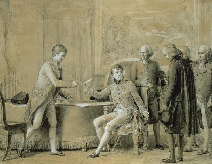 Signature du Concordat entre la France et le Saint-Siège, le 15 juillet 1801 par le baron François Pascal Simon Gérard